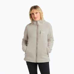 Bluza polarowa damska Jack Wolfskin Cradle Mountain Pile Full Zip. Brązowe bluzy bez kaptura Jack Wolfskin, bez wzorów, z polaru, bez kaptura, trekkingowe. Za 509.99 zł.