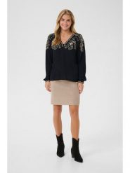 Cream Bluzka w kolorze czarnym rozmiar: 40. Czarne bluzki Cream, z aplikacjami, z wiskozy, bez kołnierzyka, bez ramiączek. Za 165.99 zł.