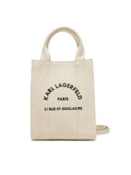 KARL LAGERFELD Torebka A1W50039 Beżowy. Brązowe torebki klasyczne KARL LAGERFELD, bez wzorów, z materiału, bez dodatków. Za 279.99 zł.
