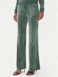 Juicy Couture Spodnie dresowe Layla JCSEBJ001 Zielony Flared Leg. Zielone spodnie dresowe Juicy Couture, bez wzorów, z dresówki. Za 349.99 zł.