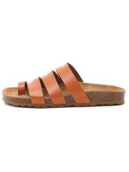 Billowy Skórzane japonki w kolorze jasnobrązowym rozmiar: 38. Brązowe japonki Billowy, bez wzorów, klasyczne. Za 132.05 zł.