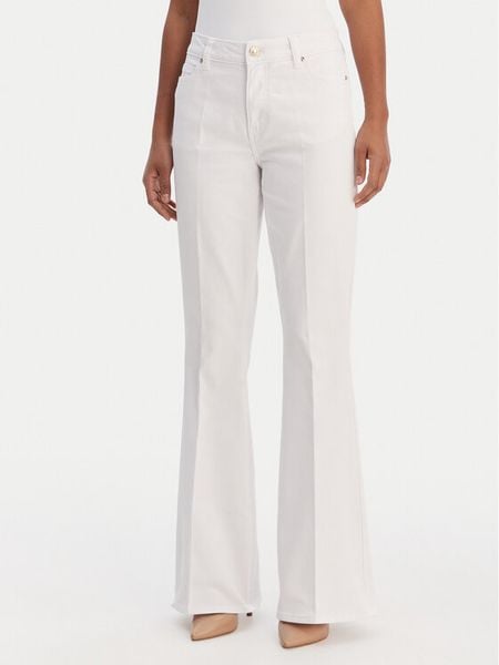 Fracomina Jeansy FP26SVA012W61501 Biały Bootcut Fit. Białe jeansy Fracomina, bez wzorów, z jeansu. Za 260.99 zł.