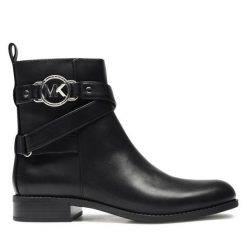 Botki MICHAEL Michael Kors. Czarne botki MICHAEL Michael Kors, bez wzorów, bez obcasa, na płaskiej podeszwie, bez zapięcia. Za 1,409.00 zł.