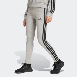 Legginsy fitness damskie ADIDAS. Szare legginsy adidas, bez wzorów, z bawełny, sportowe, długie. Za 79.99 zł.