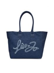 Liu Jo Torebka L Tote VA5208 D0001 Niebieski. Niebieskie shopper bag Liu Jo, bez wzorów, z materiału, bez dodatków. Za 369.99 zł.
