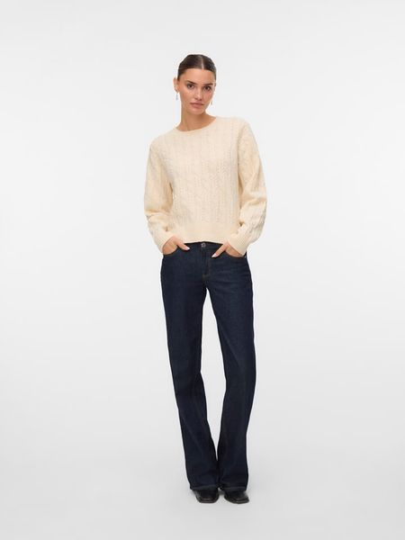 Vero Moda Sweter w kolorze beżowym rozmiar: XL. Brązowe swetry Vero Moda, s, bez wzorów, z materiału, bez ramiączek. Za 69.91 zł.