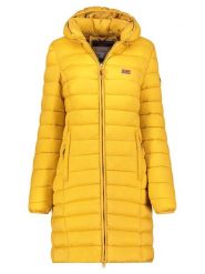 Geographical Norway Płaszcz pikowany "Atikolor" w kolorze żółtym rozmiar: S. Żółte płaszcze Geographical Norway, s, bez wzorów, bez kaptura. Za 174.84 zł.