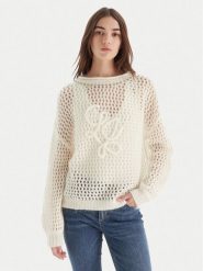 Liu Jo Sweter MF5430 MS039 Écru Relaxed Fit. Swetry Liu Jo, l, bez wzorów, z bawełny, bez ramiączek. Za 719.99 zł.
