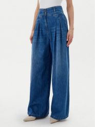 TWINSET Jeansy 251TP2611 Niebieski Wide Leg. Niebieskie jeansy Twinset, bez wzorów, z bawełny. Za 1,002.46 zł.