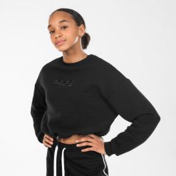 Bluza crop do tańca miejskiego damska. Czarne bluzy STAREVER, l, bez wzorów, z bawełny, bez kaptura, na jogę i pilates. W wyprzedaży za 79.99 zł.