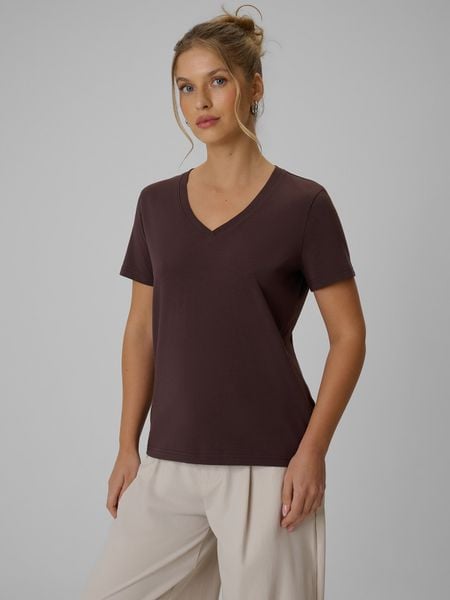 4F T-shirt regular gładki damski - brązowy L. Brązowe t-shirty 4f, l, bez wzorów, z bawełny, biznesowe, bez kołnierzyka, bez ramiączek. Za 59.99 zł.