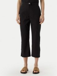 Max Mara Beachwear Spodnie materiałowe 2616131029650 Czarny Regular Fit. Czarne spodnie materiałowe Max Mara Beachwear, bez wzorów, z bawełny. Za 919.99 zł.