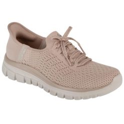 Buty sportowe Sneakersy damskie, Graceful - First Blush. Czerwone buty sportowe lifestyle Skechers, bez wzorów, bez zapięcia, trekkingowe, skechers sport. Za 309.99 zł.