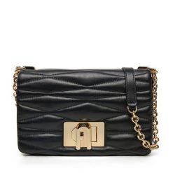 Torebka Furla. Czarne kopertówki Furla, bez wzorów, wizytowe, bez dodatków. Za 1,499.00 zł.