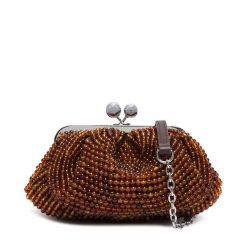 Torebka Weekend Max Mara. Brązowe kopertówki Weekend Max Mara, bez wzorów, wizytowe, bez dodatków. Za 1,739.00 zł.
