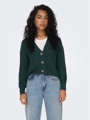 ONLY Kardigan 15211521 Zielony Regular Fit. Zielone swetry ONLY, xs, bez wzorów, z syntetyku, bez ramiączek. Za 159.99 zł.