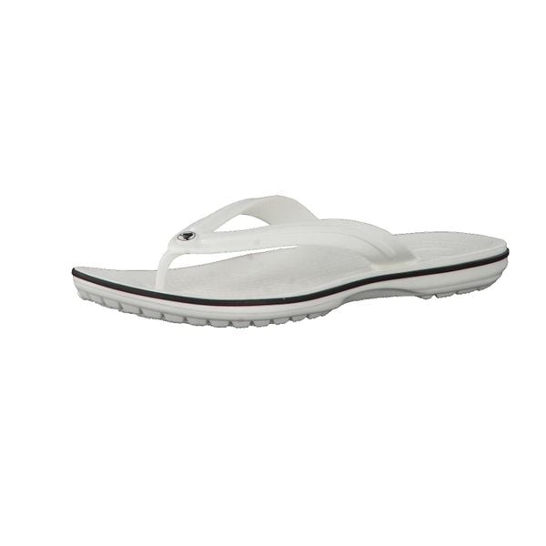 Japonki damskie Crocs Crocband Flip. Białe japonki Crocs, bez wzorów, z materiału. Za 149.00 zł.