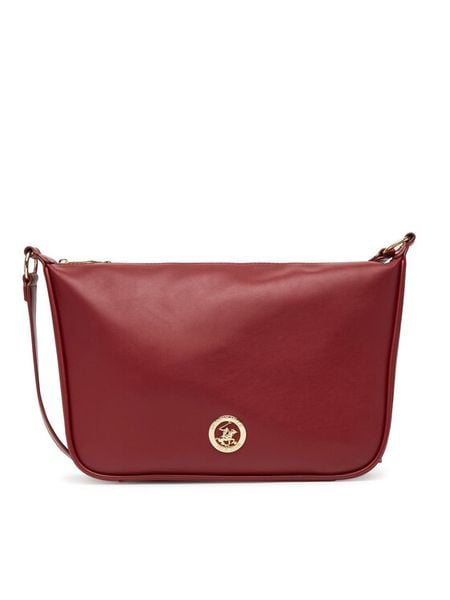 Beverly Hills Polo Club Torebka C-BHPC-L-001-08 Bordowy. Czerwone listonoszki Beverly Hills Polo Club, bez wzorów, z materiału, bez dodatków. Za 159.99 zł.