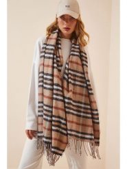 Happiness Istanbul Szal w kolorze karmelowo-czarnym rozmiar: onesize. Brązowe szaliki i kominy Happiness Istanbul, bez wzorów, z materiału. Za 91.77 zł.