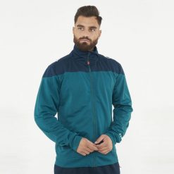 Kurtka Damska Outdoor Dakota Ciemnozielona-Niebieska. Niebieskie kurtki LEGEA, l, bez wzorów, z bawełny, sportowe, bez kaptura. Za 116.00 zł.