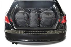 Torby Do Bagażnika Audi A3 2012-2020 3Szt Kjust. Czarne torby podróżne KJUST, bez wzorów, z kauczuku. Za 923.00 zł.