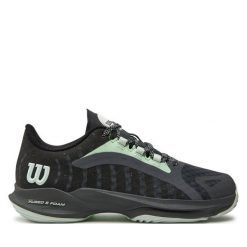 Buty do tenisa Wilson. Czarne buty treningowe Wilson, bez wzorów, bez zapięcia, tenisowe. Za 509.99 zł.