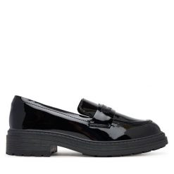Mokasyny Clarks. Czarne mokasyny Clarks, bez wzorów. Za 329.99 zł.