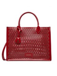 Badura Torebka WENN-02 Czerwony. Czerwone shopper bag Badura, bez wzorów, z materiału, bez dodatków. Za 299.99 zł.