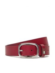 Tommy Jeans Pasek Damski Tjw Oval 3.0 AW0AW15836 Czerwony. Czerwone paski Tommy Jeans, bez wzorów, z jeansu. Za 169.99 zł.