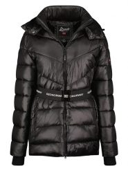 Geographical Norway Kurtka zimowa "Elenor" w kolorze czarnym rozmiar: XXL. Czarne kurtki Geographical Norway, na zimę, xxl, bez wzorów, z puchu, bez kaptura. Za 303.84 zł.