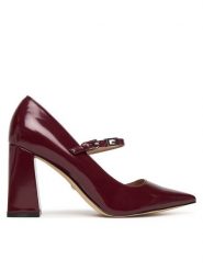 Guess Czółenka FLPRR2 PAF08 Bordowy. Czerwone czółenka Guess, z aplikacjami, ze skóry, bez obcasa, bez zapięcia. Za 719.99 zł.