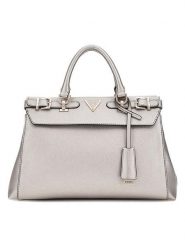Guess Torebka w kolorze srebrnym - 35 x 22 x 12 cm rozmiar: onesize. Szare torebki klasyczne Guess, z aplikacjami, z materiału, przez ramię, bez dodatków. Za 483.17 zł.