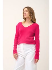 Just Cashmere Kaszmirowy sweter "Joan" w kolorze różowym rozmiar: XL. Różowe swetry Just Cashmere, xl, bez wzorów, z kaszmiru, bez ramiączek. Za 380.95 zł.