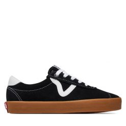 Tenisówki Vans. Czarne trampki sportowe Vans, bez wzorów, bez zapięcia, tenisowe. Za 249.99 zł.