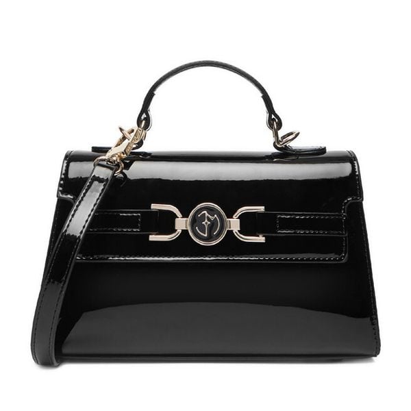 Torebka Eva Minge. Czarne torebki klasyczne Eva Minge, bez wzorów, klasyczne, bez dodatków. Za 189.99 zł.