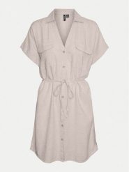 Vero Moda Sukienka letnia Linn 10323027 Szary Relaxed Fit. Szare sukienki Vero Moda, s, bez wzorów, z wiskozy, bez kołnierzyka, bez ramiączek. Za 159.99 zł.