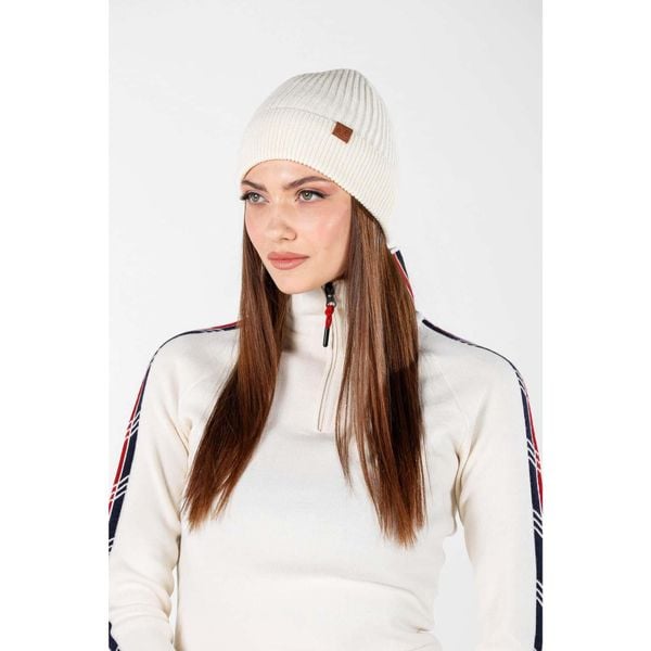 Czapka zimowa 100% wełna merino - Icewall (250 g/m²). Białe czapki zimowe WOOLONA, bez wzorów, z wełny, sportowe. W wyprzedaży za 126.00 zł.