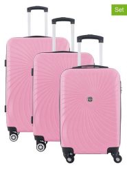 Geographical Norway 3-częściowy zestaw "Sunlighteo" w kolorze jasnoróżowym rozmiar: onesize. Różowe walizki Geographical Norway. Za 347.99 zł.