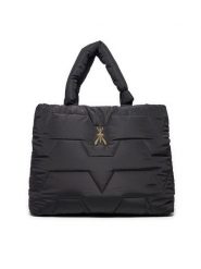 Patrizia Pepe Torebka 2B0104/A520-K103 Czarny. Czarne shopper bag Patrizia Pepe, bez wzorów, z materiału, bez dodatków. Za 1,549.00 zł.