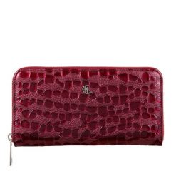 Czerwony Portfel Damski ze Skóry Licowej krople PD090s359 RFID. Czerwone portfele bez wzorów, ze skóry. Za 161.50 zł.