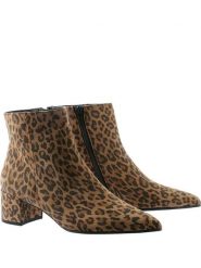 Högl Skórzane botki "Beatrice" w kolorze jasnobrązowo-czarnym rozmiar: 42. Brązowe botki Högl, bez wzorów, eleganckie, bez obcasa, bez zapięcia. Za 423.06 zł.