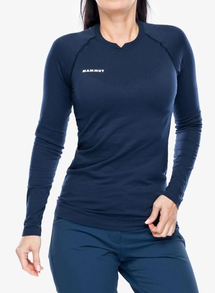 Bluza termoaktywna damska Mammut Trift Longsleeve. Niebieskie bluzy Mammut, m, bez wzorów, z poliamidu, bez kaptura, narciarskie. Za 455.55 zł.