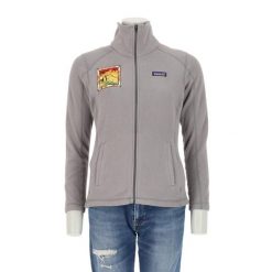 Damska szara kurtka z polaru. Szare kurtki Patagonia, l, bez wzorów, z polaru, sportowe, bez kaptura. Za 212.96 zł.