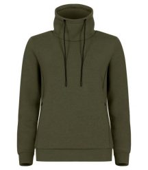 Clique Hobart Women bluza z wysokim kołnierzem z tkaniny air-layer – Fog green. Zielone bluzy bez kaptura CLIQUE, l, bez wzorów, z elastanu, bez kaptura. Za 188.92 zł.