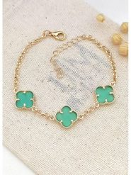 Atelier MIU Pozłacana bransoletka rozmiar: onesize. Zielone bransoletki atelier MIU, pozłacane. Za 52.99 zł.