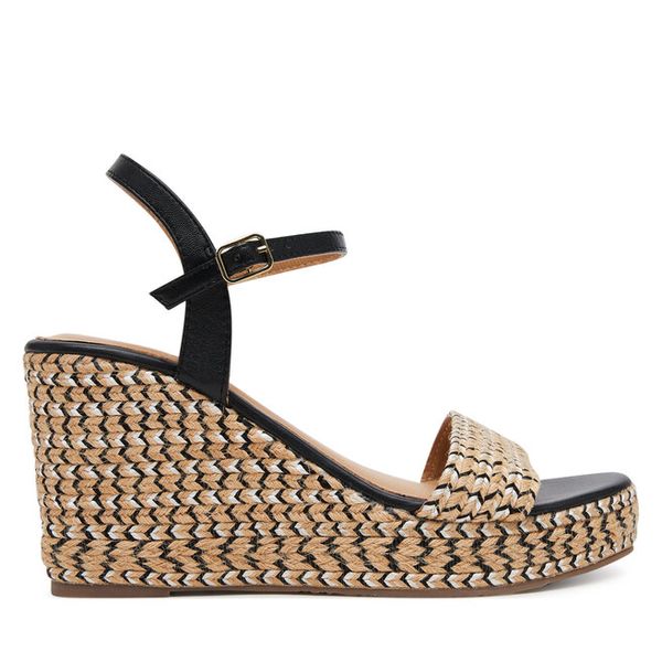 Sandały Gioseppo. Brązowe sandały Gioseppo, bez wzorów, bez obcasa, na koturnie, bez zapięcia. Za 429.99 zł.