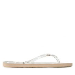 Japonki Roxy. Białe japonki Roxy, bez wzorów. Za 49.99 zł.