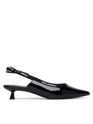 KARL LAGERFELD Czółenka Pasha KL30109R Czarny. Czarne czółenka KARL LAGERFELD, bez wzorów, ze skóry, bez obcasa, bez zapięcia. Za 834.99 zł.