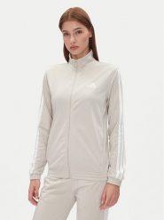 Adidas Bluza Tricot 3-Stripes JD4521 Beżowy Regular Fit. Brązowe bluzy adidas, xs, bez wzorów, z syntetyku, bez kaptura. Za 169.99 zł.