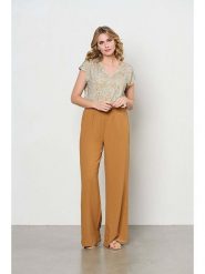 &Co Woman Bluzka "Lucia" w kolorze miętowo-jasnobrązowym rozmiar: XL. Brązowe bluzki &Co Woman, s, bez wzorów, z wiskozy, klasyczne, bez kołnierzyka, bez ramiączek. Za 173.99 zł.